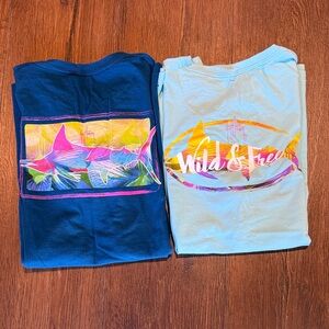 Two Guy Harvey Colorful Graphic T-Shirts Large L